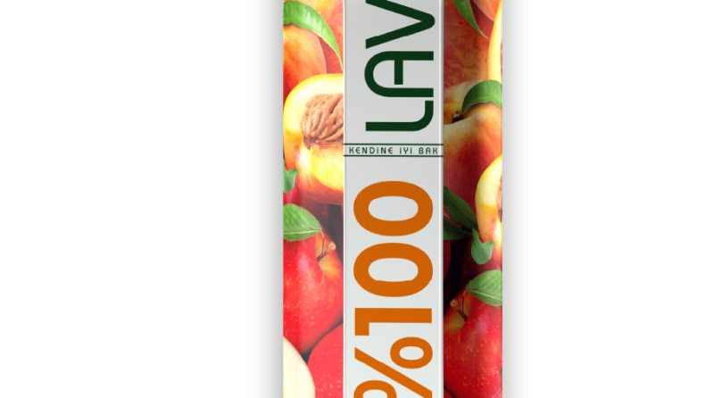 Lavi %100 Elma-Şeftali Suyu 1 L