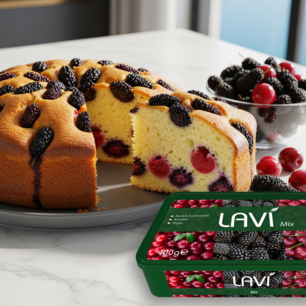 Pratik Meyveli Kek Tarifi – Dondurulmuş Lavi Mix’le Kolay Kek Tarifi-LAVİ