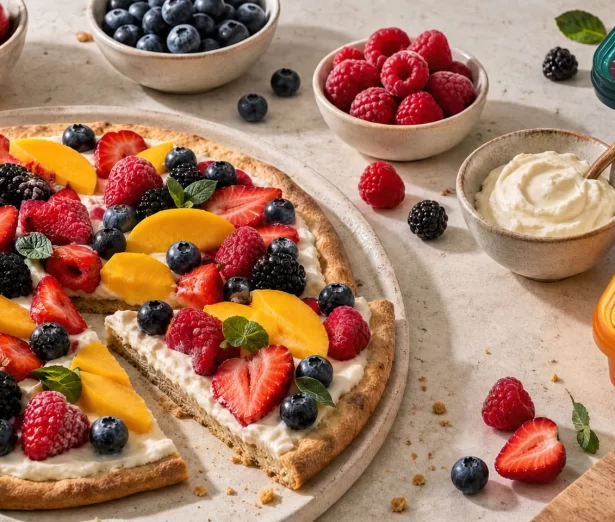 Meyveli pizza tarifi