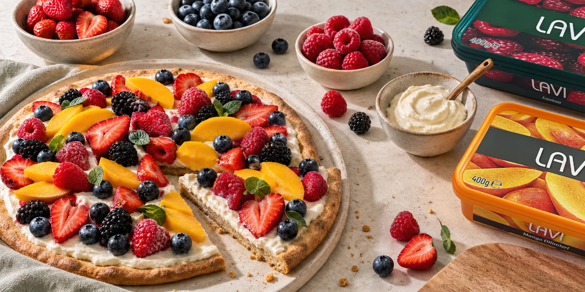 Meyveli pizza tarifi